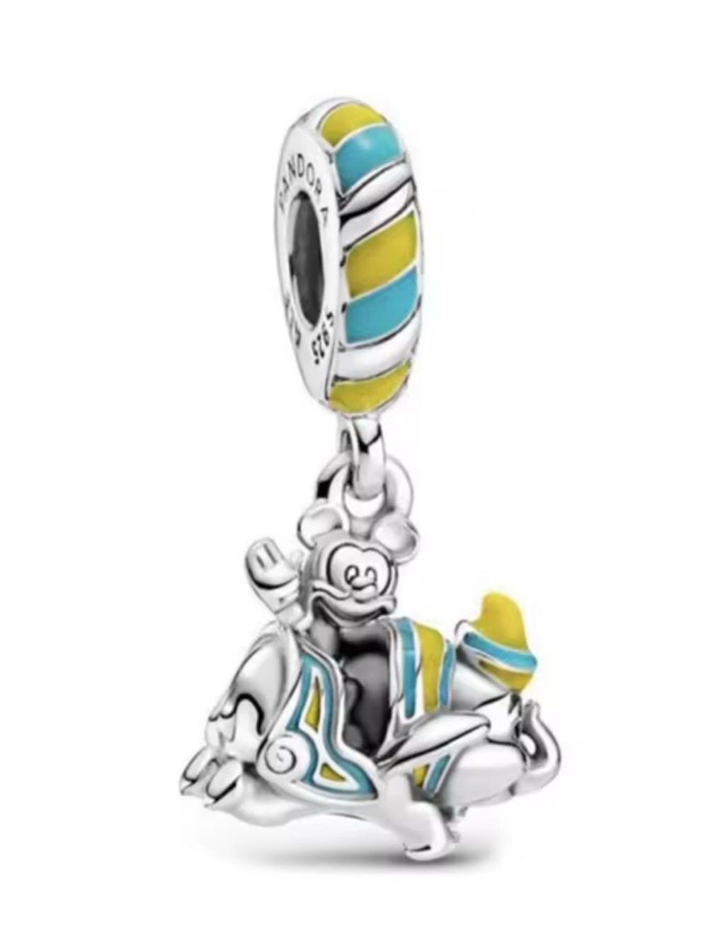 New Pandora Disney Parks Mickey Mouse on Dumbo the Flying Elephant Charm